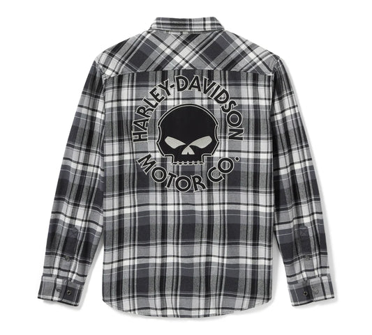 CAMICIA A MANICHE LUNGHE WILLIE G™ SKULL A SCACCHI