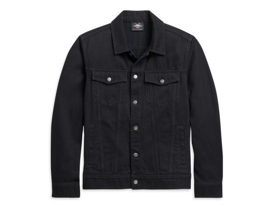 Giacca in Denim classica nera da uomo