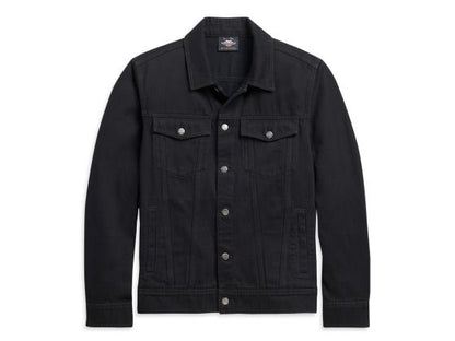 Giacca in Denim classica nera da uomo