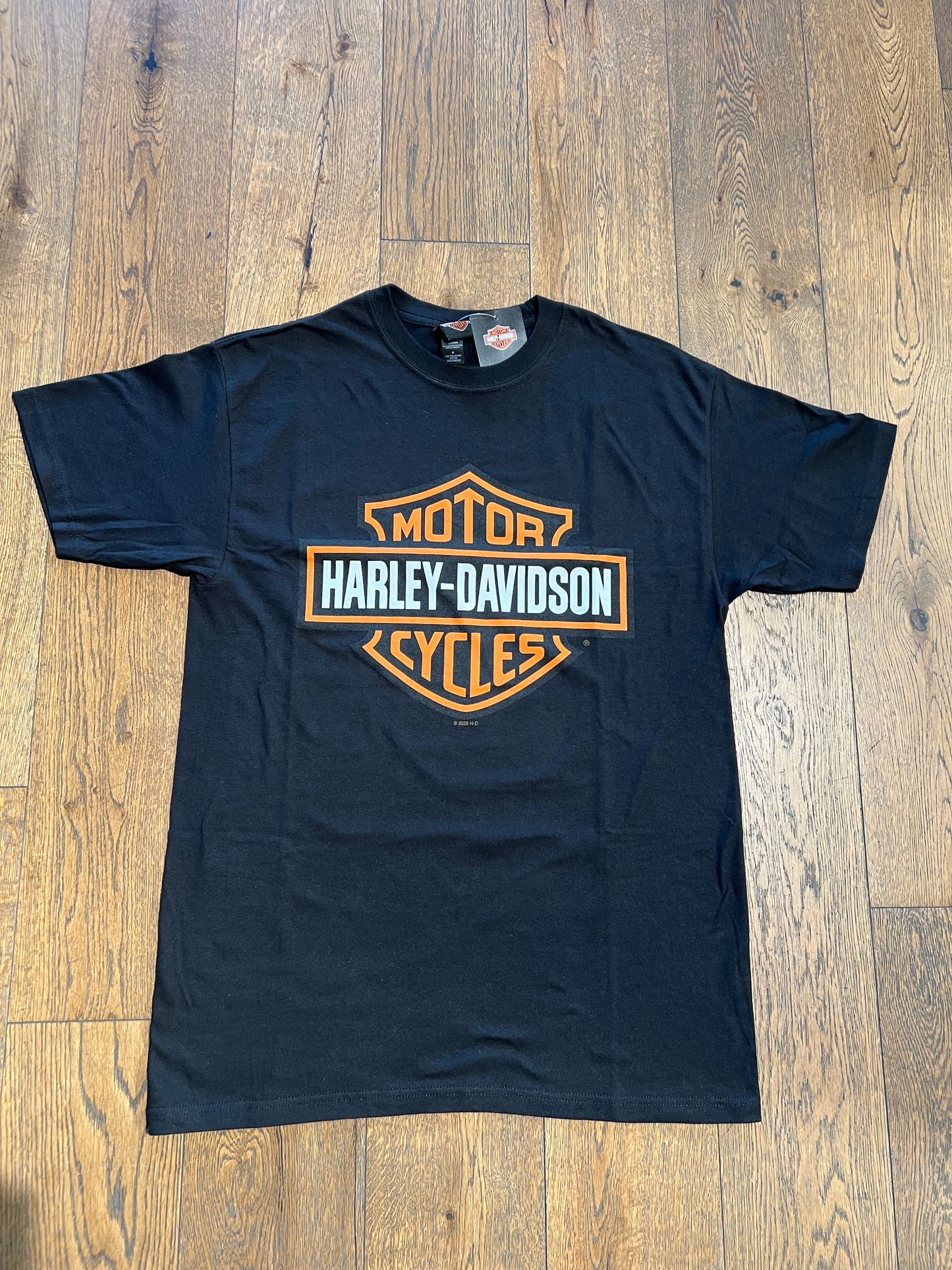 T-Shirt H-D TORINO  B&S ORANGE ON BLACK