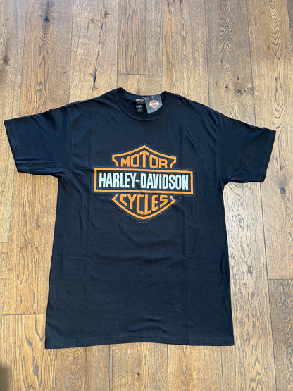 T-Shirt H-D TORINO  B&S ORANGE ON BLACK