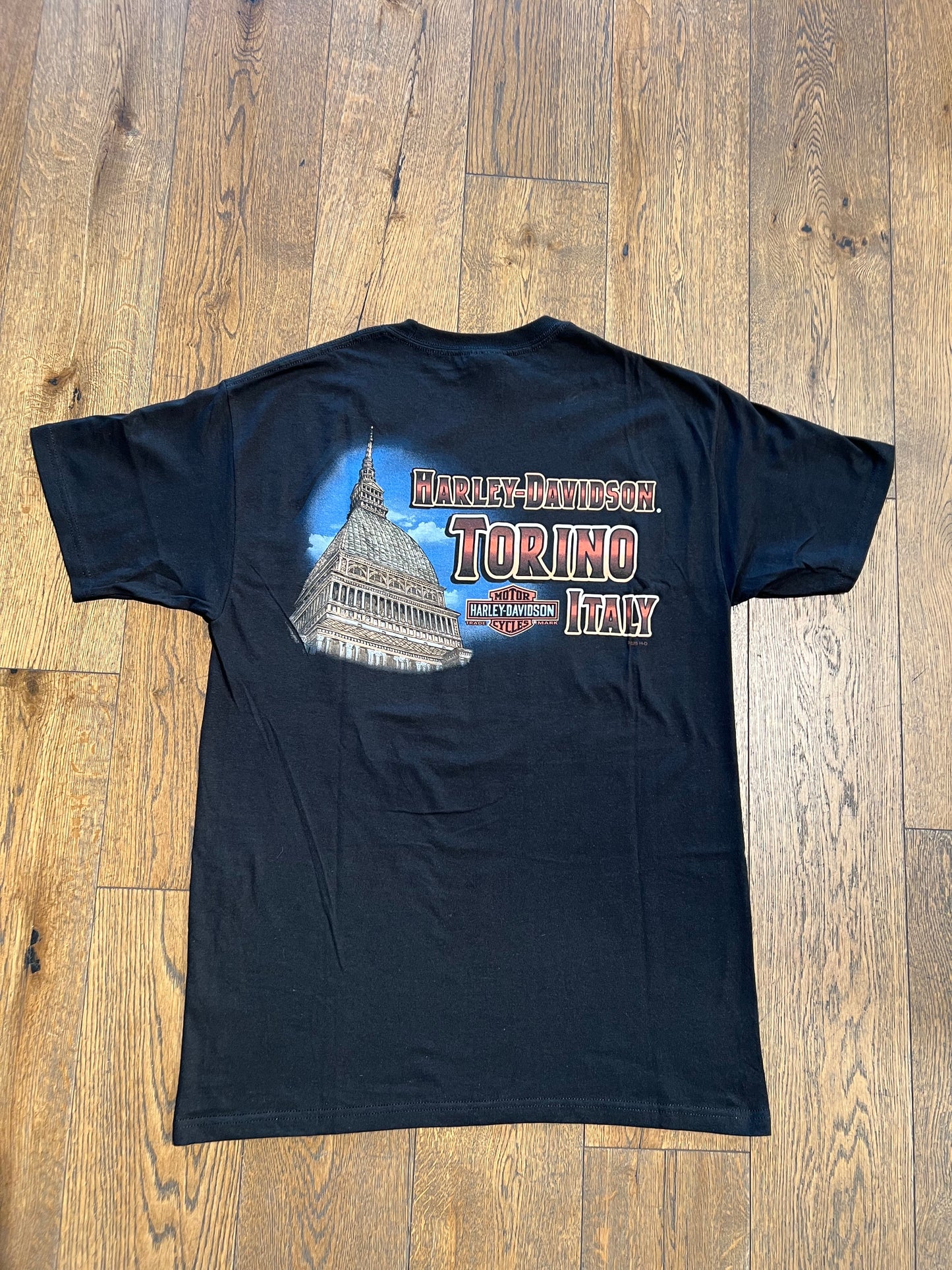 T-Shirt H-D TORINO  B&S ORANGE ON BLACK