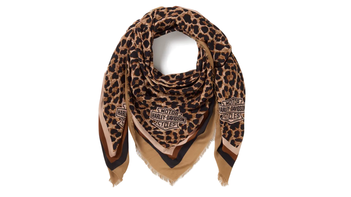 Sciarpa da donna American Classic con stampa leopardata