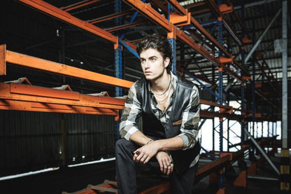 Gilet in pelle City Limits nero