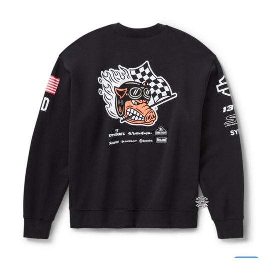 Felpa girocollo black Factory Racing Fast Johnnie Harley-Davidson