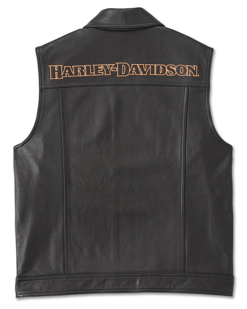 Gilet Harley-Davidson® Men's Fuel to Flames Leather Vest