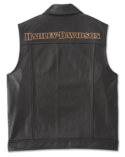 Gilet Harley-Davidson® Men's Fuel to Flames Leather Vest