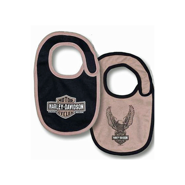 Set da 2 bavaglini Harley-Davidson® nero e rosa