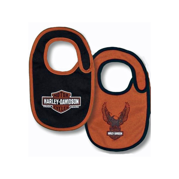 Set da 2 bavaglini Harley-Davidson® nero e arancione