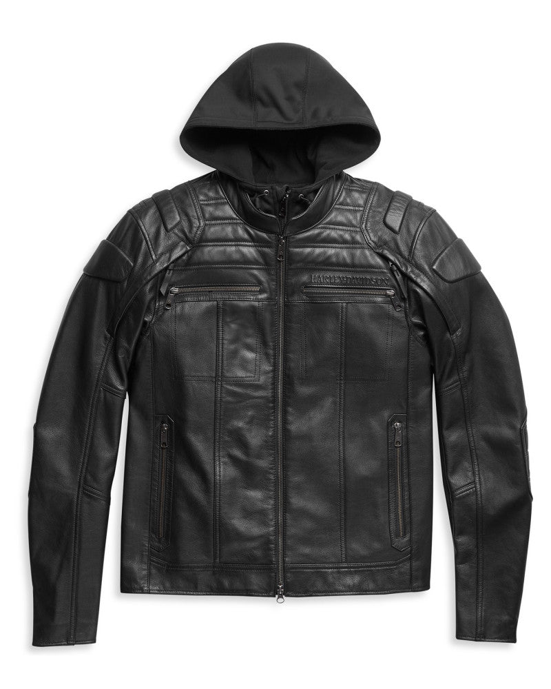 Giacca CE Harley-Davidson® Men's Auroral II 3-in-1 Leather Jacket Black