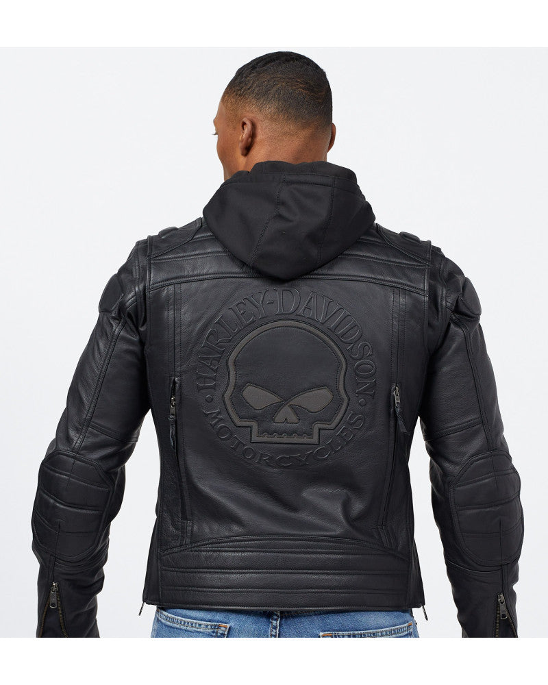 Giacca CE Harley-Davidson® Men's Auroral II 3-in-1 Leather Jacket Black