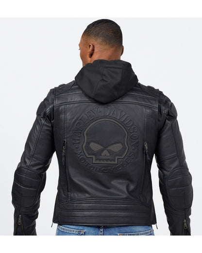 Giacca CE Harley-Davidson® Men's Auroral II 3-in-1 Leather Jacket Black