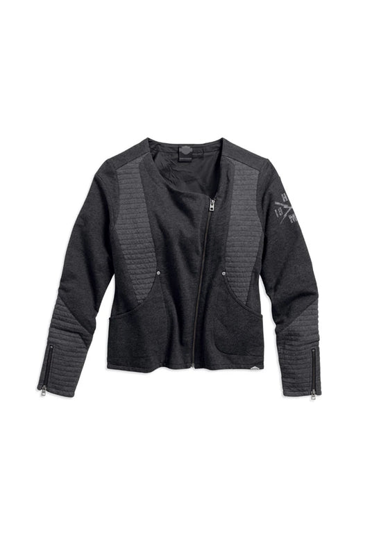 Cardigan da donna con cerniera asimmetrica