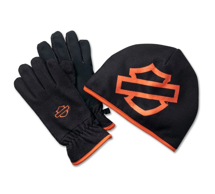 Set Cappello e Guanti Harley-Davidson® Men's Fleece Beanie and Glove Gift Set
