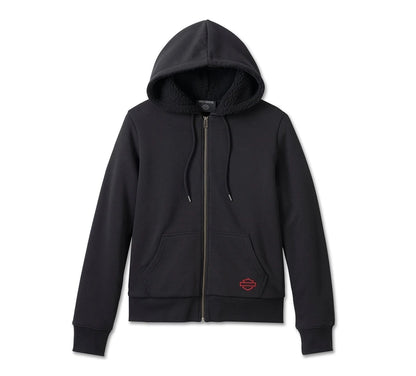Felpa con zip Road Home frontale foderata in sherpa da donna Harley-Davidson®