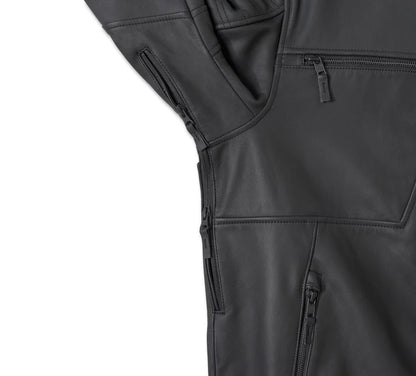 Willie G Skull Graphic Leather Riding Jacket