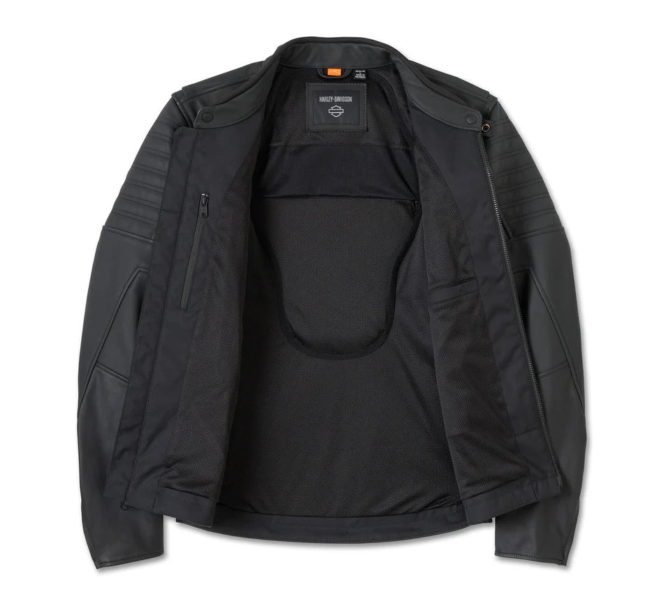 Willie G Skull Graphic Leather Riding Jacket