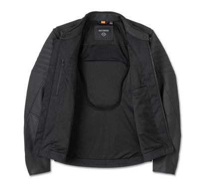 Willie G Skull Graphic Leather Riding Jacket