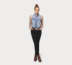 camicia in denim senza maniche Harley-Davidson® Liberty Bell da donna
