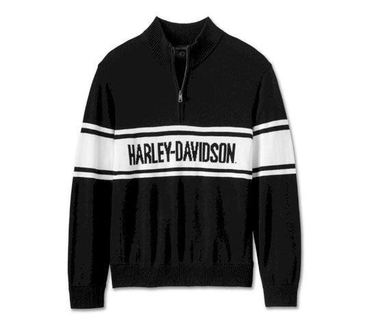 Harley-Davidson 1/4 Zip Sweater Harley Black