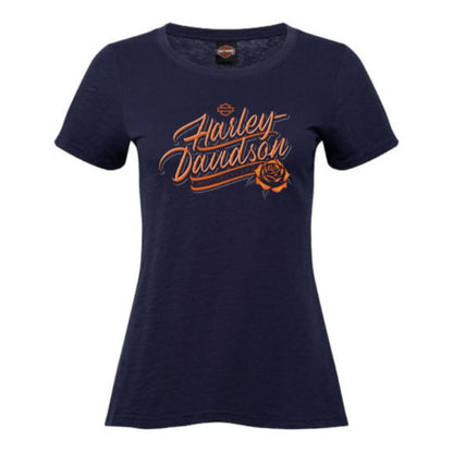 T-Shirt H-D Torino Rosebud da donna