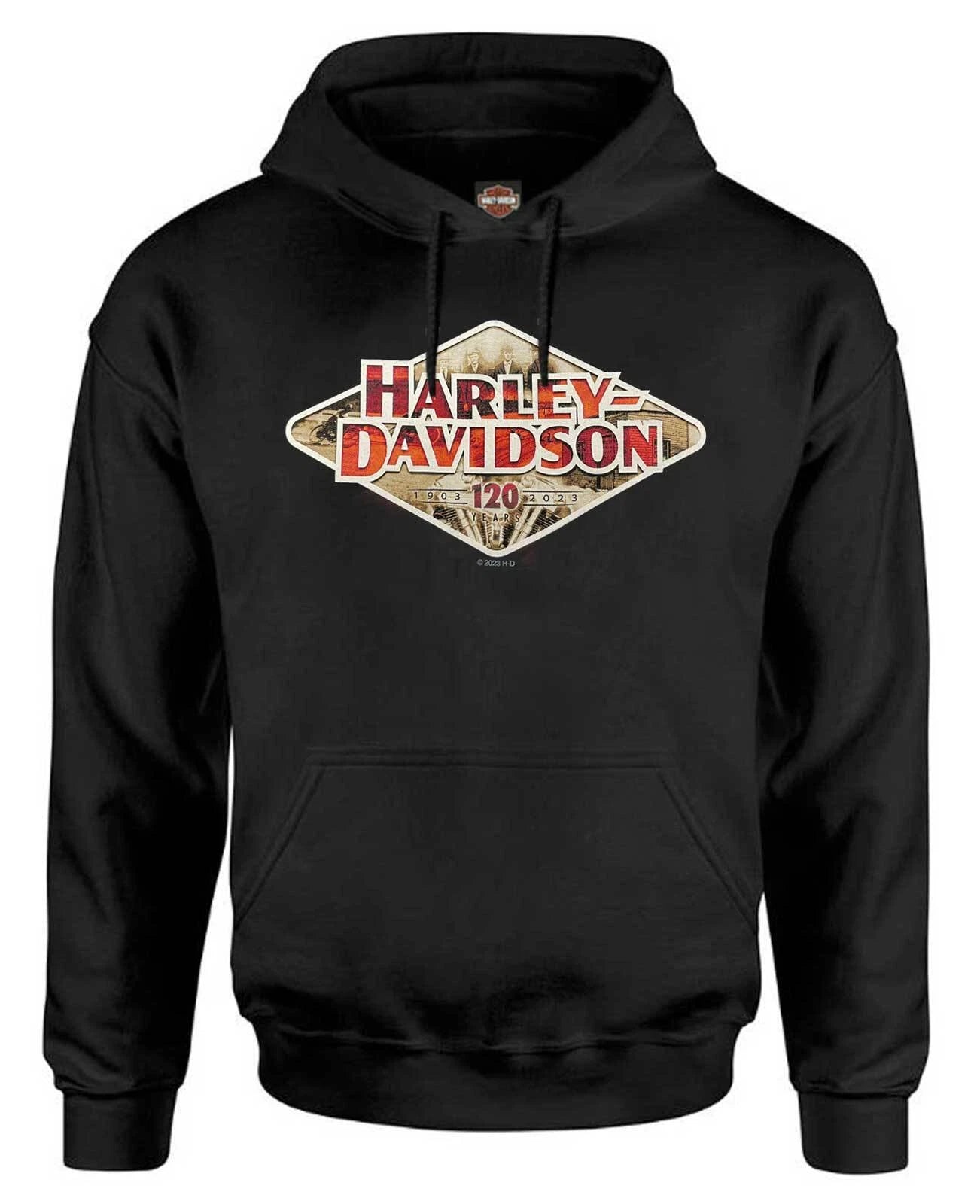 Felpa Harley-Davidson 120° Anniversario Diamond con cappuccio