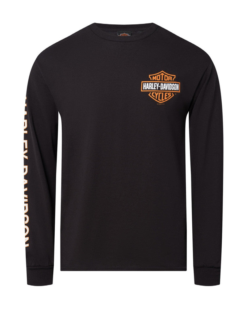 T-Shirt Harley-Davidson® Men's B&S on Black Long Sleeve Tee
